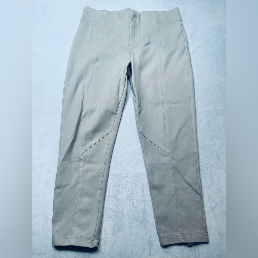 Laura Jo khaki Stretch Zipper Straight Leg Slacks Womens Size 2XL